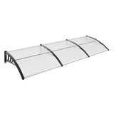 Awnings: VEVOR Window Door Awning Canopy, 965 x 2975mm Door Canopy Exterior, UF50+ PC Sunshade Sheet Awnings, Outdoor Patio Awning Sun Shade, Transparent, Waterproof, for Sun Shutter, UV, Rain, Snow Protection