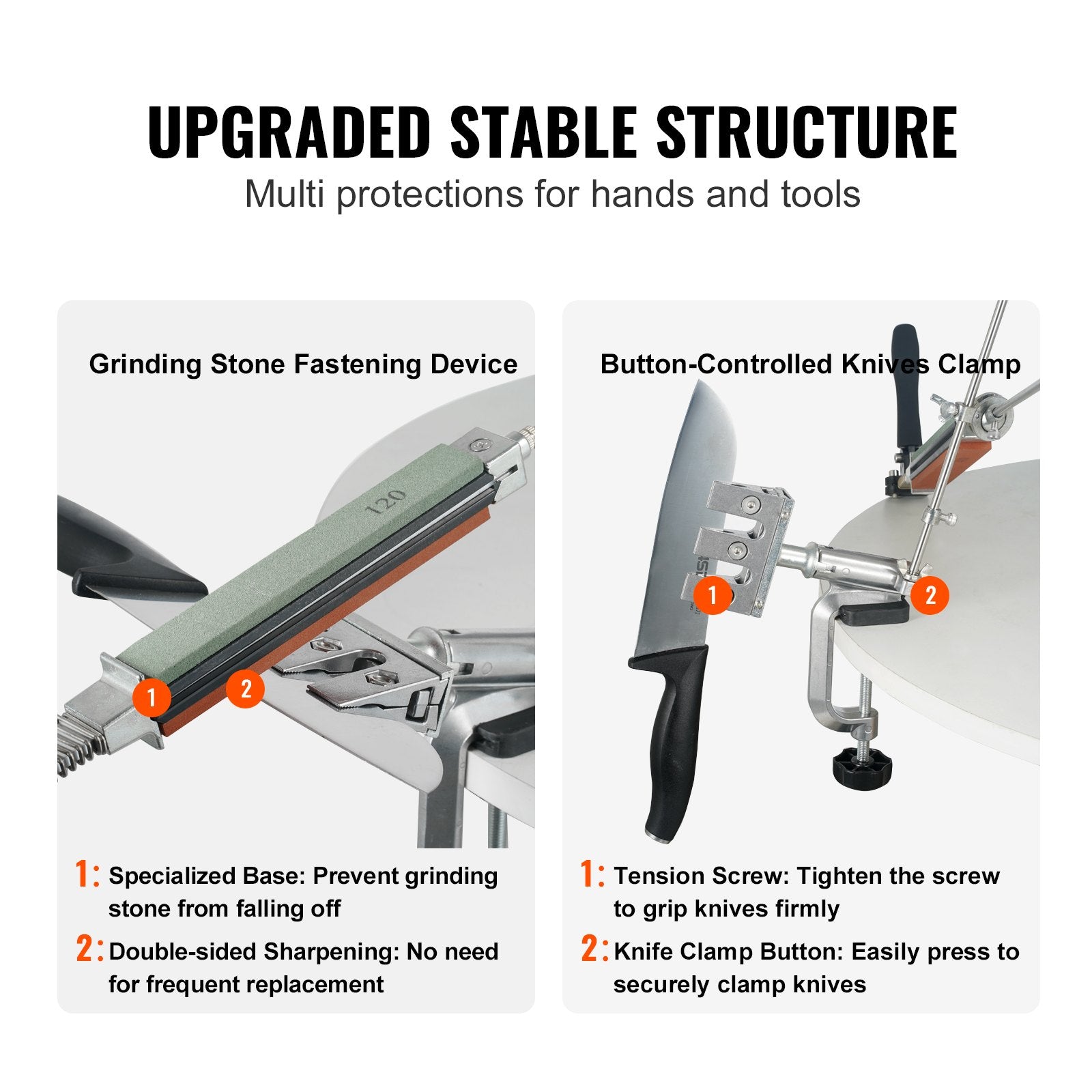 Kitchen Knives: VEVOR Knife Sharpener Kit, Rotation Flip Fixed Angle Knife Sharpening System with 12 Whetstones 120-10000 Grit, Professional Kitchen Chef Knife Sharpening Kit for All Knives and Scissors