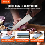 Saw Accessories: VEVOR Whetstone Knife Sharpening Kit, 2 Dual-Sided Grit Whetstones 400/1000 3000/8000, 10PCS Knife Sharpener Kit with 3 Non-Slip Bases, Angle & Honing Guide, Flattening Stone for All Knives, Scissors