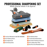 Saw Accessories: VEVOR Whetstone Knife Sharpening Kit, 2 Dual-Sided Grit Whetstones 400/1000 3000/8000, 10PCS Knife Sharpener Kit with 3 Non-Slip Bases, Angle & Honing Guide, Flattening Stone for All Knives, Scissors