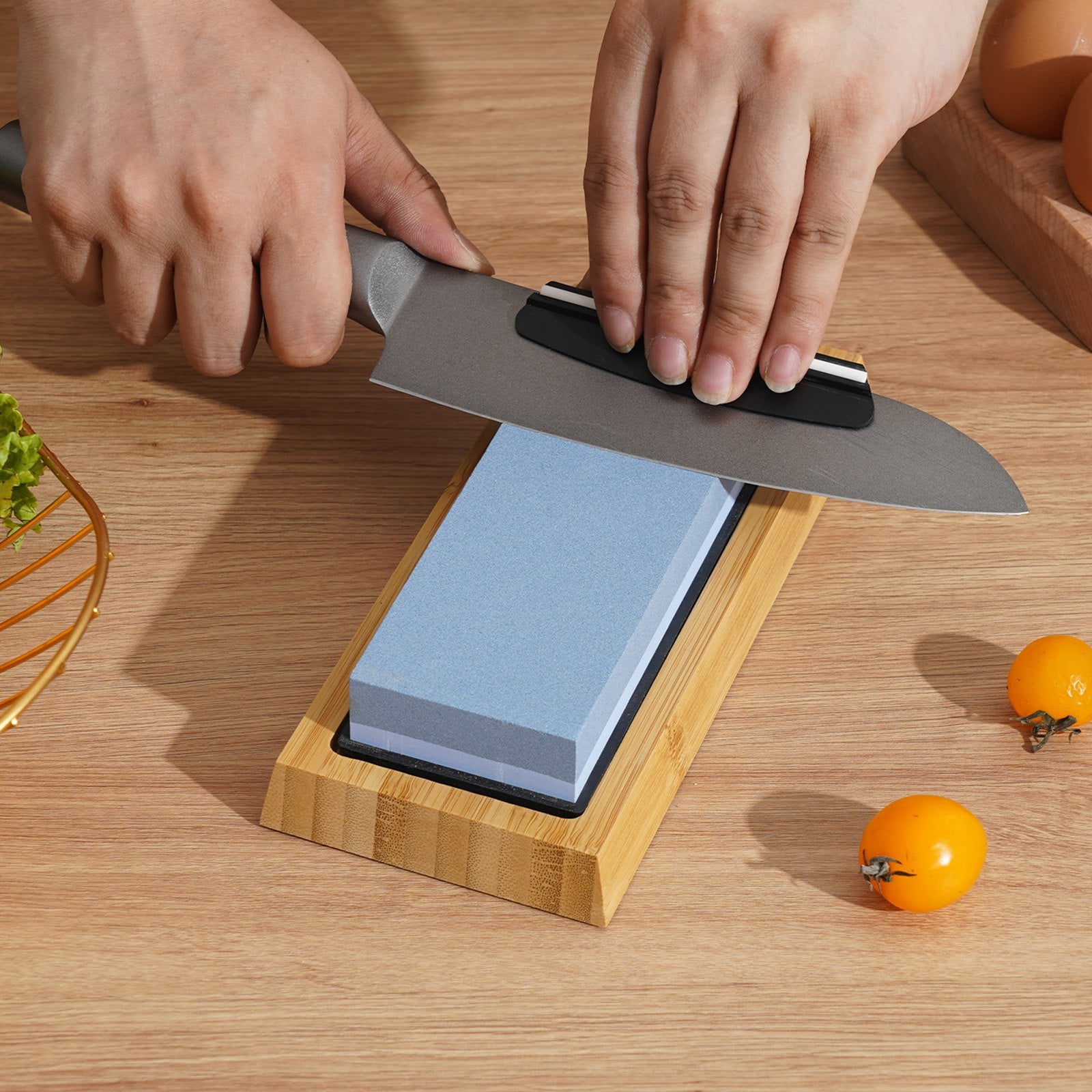 Saw Accessories: VEVOR Whetstone Knife Sharpening Kit, 2 Dual-Sided Grit Whetstones 400/1000 3000/8000, 10PCS Knife Sharpener Kit with 3 Non-Slip Bases, Angle & Honing Guide, Flattening Stone for All Knives, Scissors