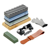 Saw Accessories: VEVOR Whetstone Knife Sharpening Kit, 2 Dual-Sided Grit Whetstones 400/1000 3000/8000, 10PCS Knife Sharpener Kit with 3 Non-Slip Bases, Angle & Honing Guide, Flattening Stone for All Knives, Scissors