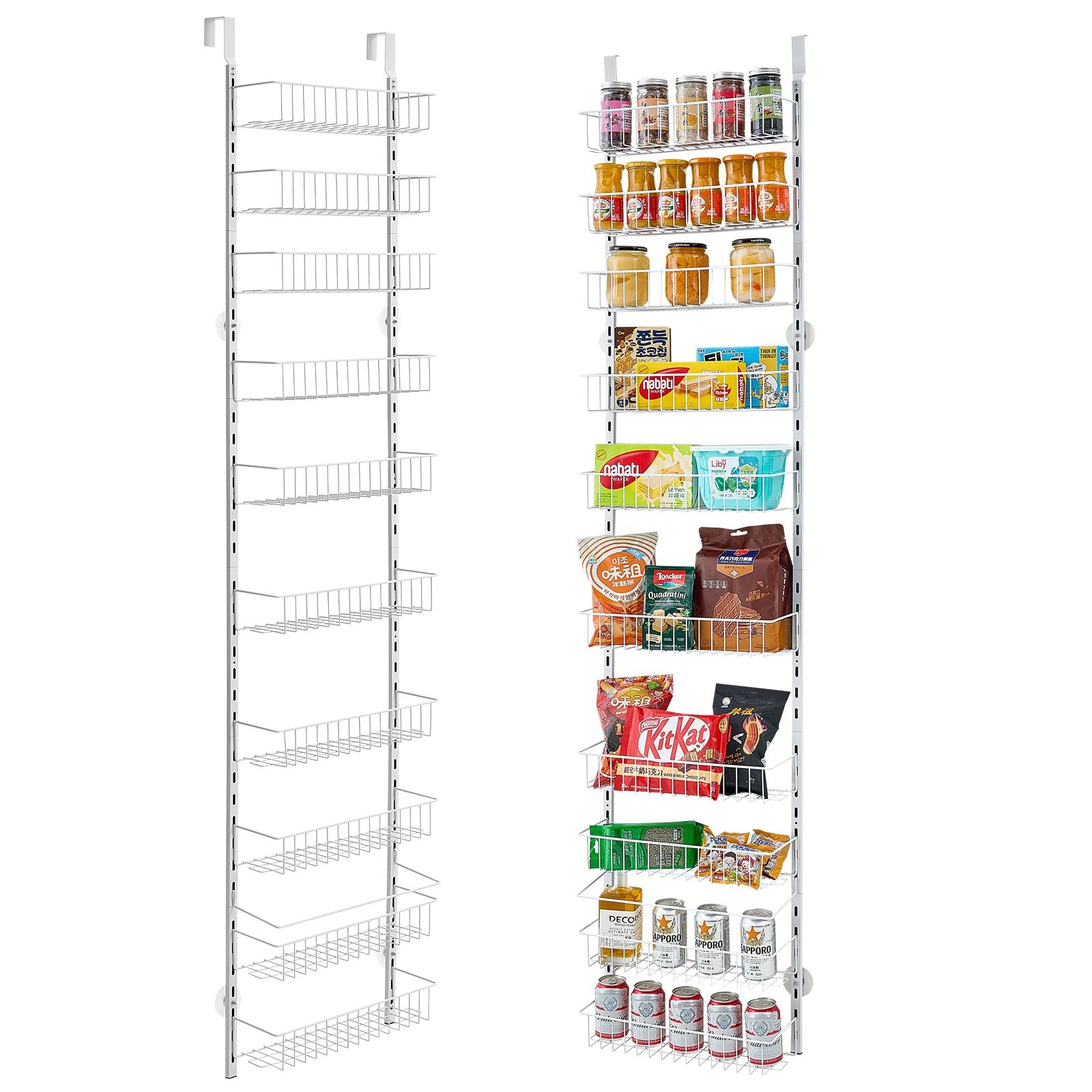 Clothing & Wardrobe Storage: VEVOR 10-Tier Over the Door Pantry Organizer Hanging Storage Rack Adjustable