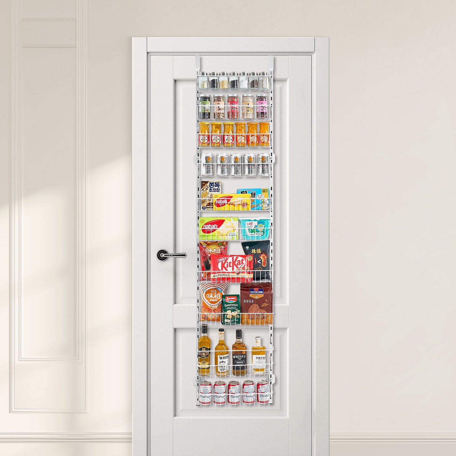 Clothing & Wardrobe Storage: VEVOR 10-Tier Over the Door Pantry Organizer Hanging Storage Rack Adjustable