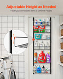 Cosmetic & Toiletry Bags: VEVOR Over the Door Pantry Organizer, 6-Tier Pantry Organization and Storage, Heavy-Duty Steel Hanging Spice Rack, Adjustable Wall Seasoning Shelves, for Home Kitchen Laundry Room Bathroom, Black