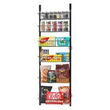 Cosmetic & Toiletry Bags: VEVOR Over the Door Pantry Organizer, 6-Tier Pantry Organization and Storage, Heavy-Duty Steel Hanging Spice Rack, Adjustable Wall Seasoning Shelves, for Home Kitchen Laundry Room Bathroom, Black