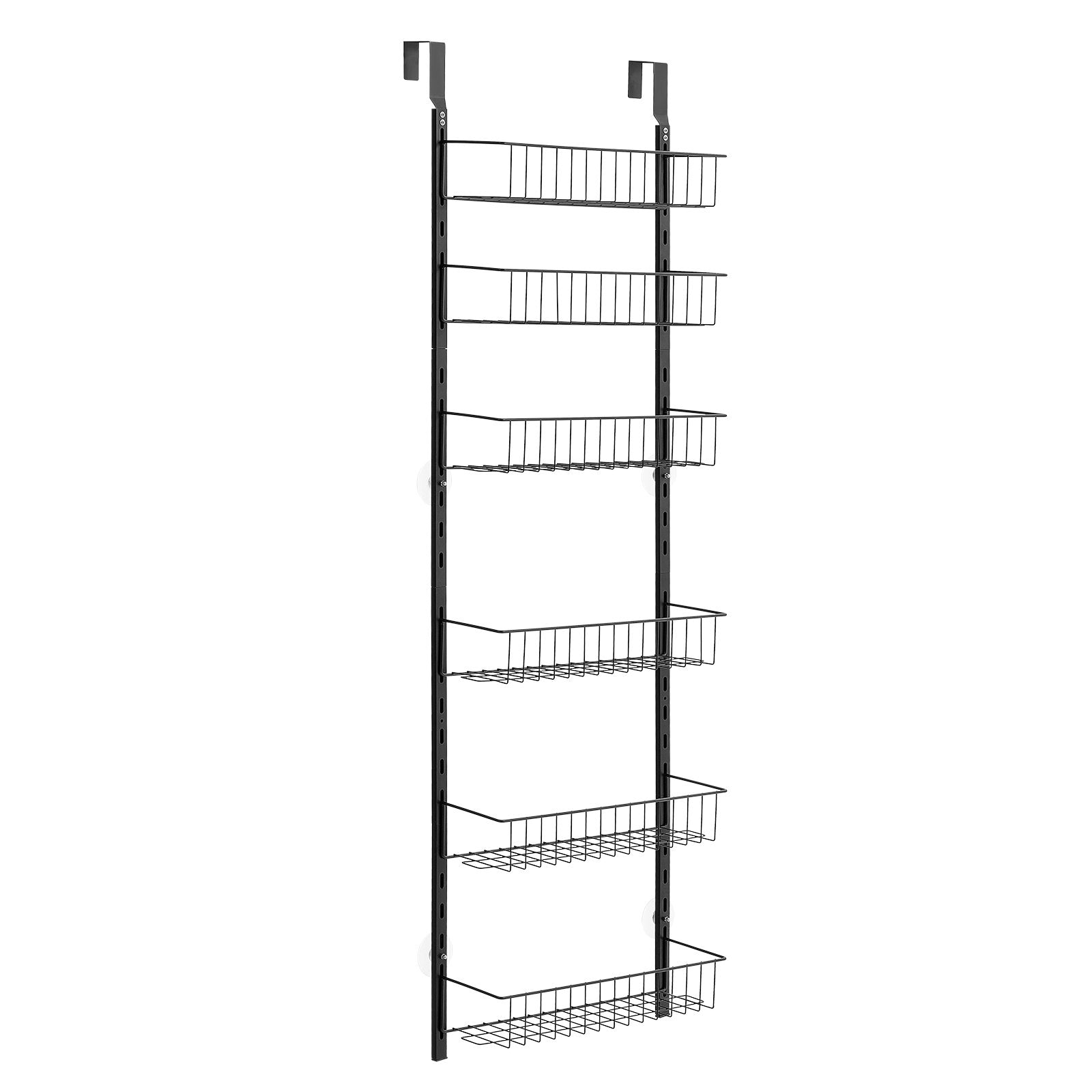 Cosmetic & Toiletry Bags: VEVOR Over the Door Pantry Organizer, 6-Tier Pantry Organization and Storage, Heavy-Duty Steel Hanging Spice Rack, Adjustable Wall Seasoning Shelves, for Home Kitchen Laundry Room Bathroom, Black