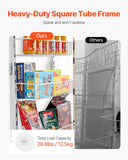 Food Storage: VEVOR Over the Door Pantry Organizer, 9-Tier Pantry Organization and Storage, Heavy-Duty Steel Hanging Spice Rack, Adjustable Wall Seasoning Shelves, for Home Kitchen Laundry Room Bathroom, White