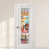 Food Storage: VEVOR Over the Door Pantry Organizer, 9-Tier Pantry Organization and Storage, Heavy-Duty Steel Hanging Spice Rack, Adjustable Wall Seasoning Shelves, for Home Kitchen Laundry Room Bathroom, White
