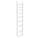 Food Storage: VEVOR Over the Door Pantry Organizer, 9-Tier Pantry Organization and Storage, Heavy-Duty Steel Hanging Spice Rack, Adjustable Wall Seasoning Shelves, for Home Kitchen Laundry Room Bathroom, White