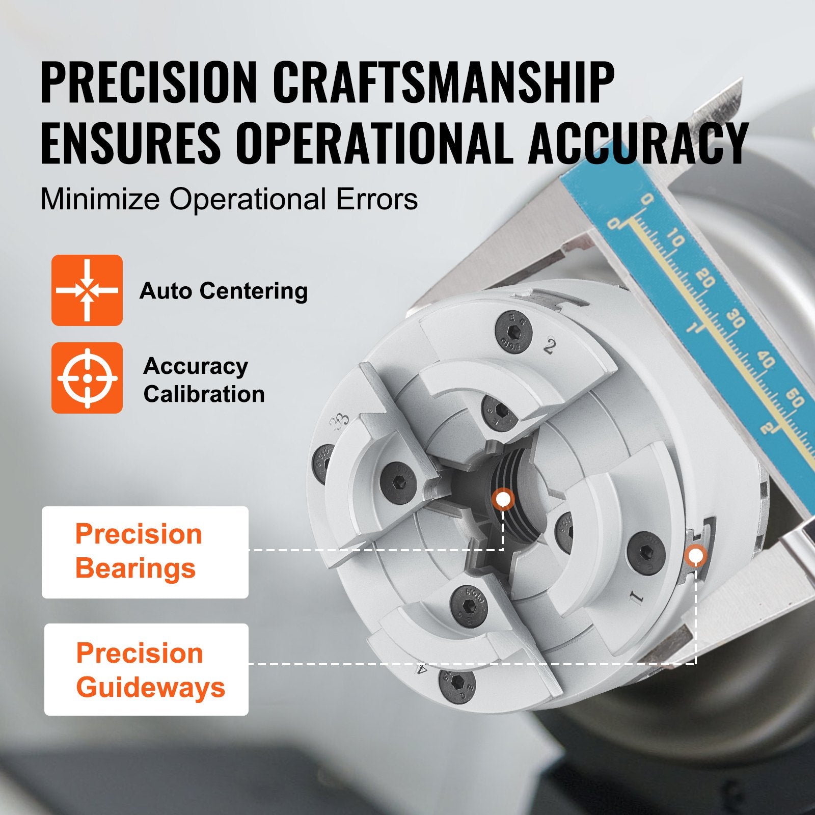 Calculators: VEVOR KP2-3/4 Lathe Chuck, 4-Jaw 70 mm Diameter, Metal Lathe Chuck Turning Machine Accessories, Self-centering Tool, for Lathe, Precision Machining, Grinding Machines, Milling Machines