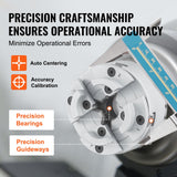 Calculators: VEVOR KP2-3/4 Lathe Chuck, 4-Jaw 70 mm Diameter, Metal Lathe Chuck Turning Machine Accessories, Self-centering Tool, for Lathe, Precision Machining, Grinding Machines, Milling Machines