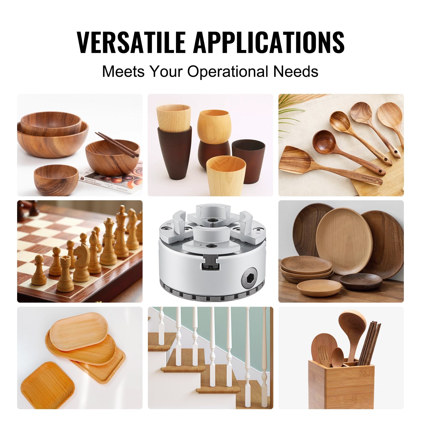 Calculators: VEVOR KP2-3/4 Lathe Chuck, 4-Jaw 70 mm Diameter, Metal Lathe Chuck Turning Machine Accessories, Self-centering Tool, for Lathe, Precision Machining, Grinding Machines, Milling Machines
