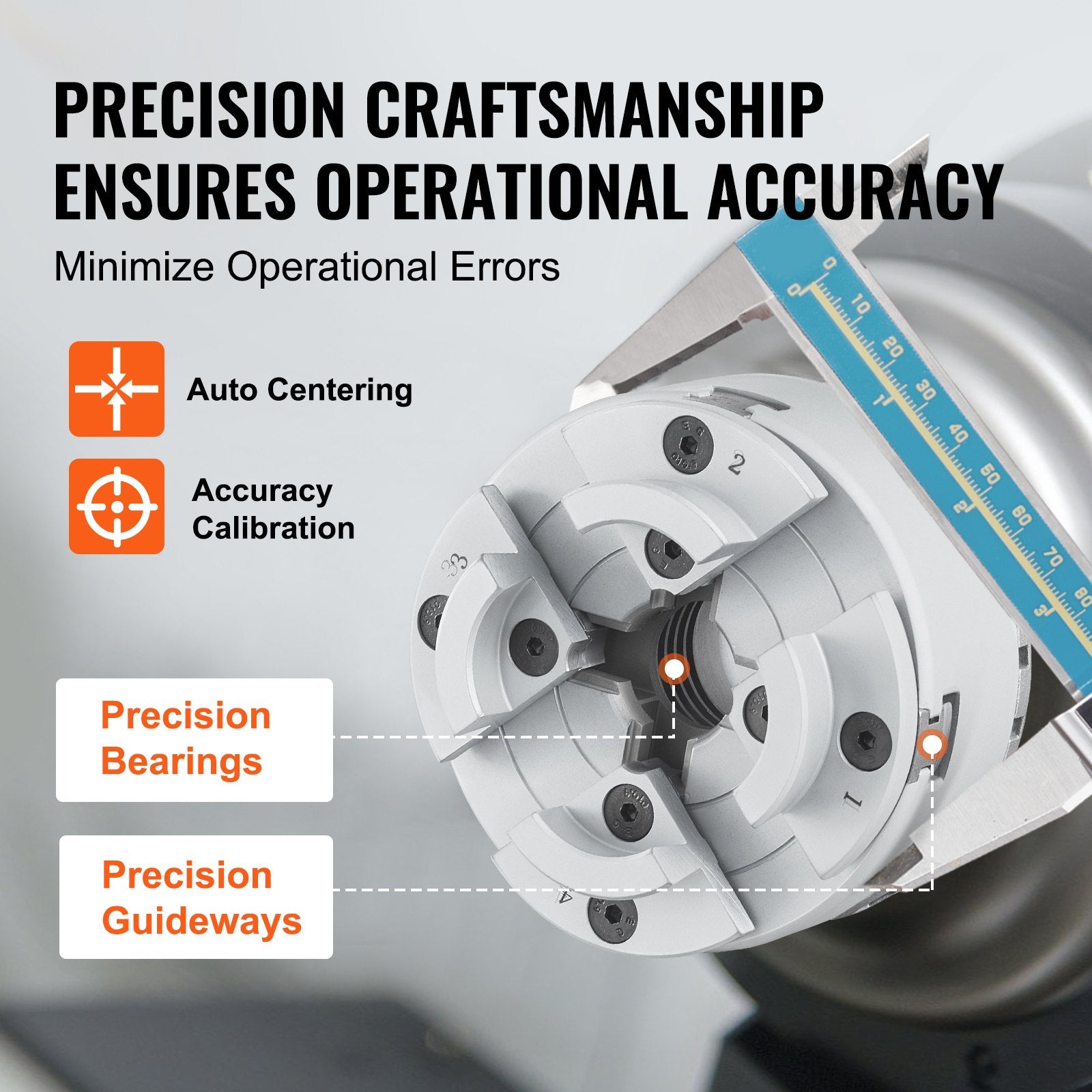 Calculators: VEVOR KP96 Lathe Chuck, 4-Jaw 96 mm Diameter, Metal Lathe Chuck Turning Machine Accessories, Self-centering Tool, for Lathe, Precision Machining, Grinding Machines, Milling Machines