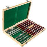Building Toys: VEVOR Woodworking Lathe Chisel Set 8 Piece Set Lathe Chisel HSS Steel Blades Wood Turning Tools Wooden Case for Storage for Wood Carving Root Carving Furniture Carving Lathes Red