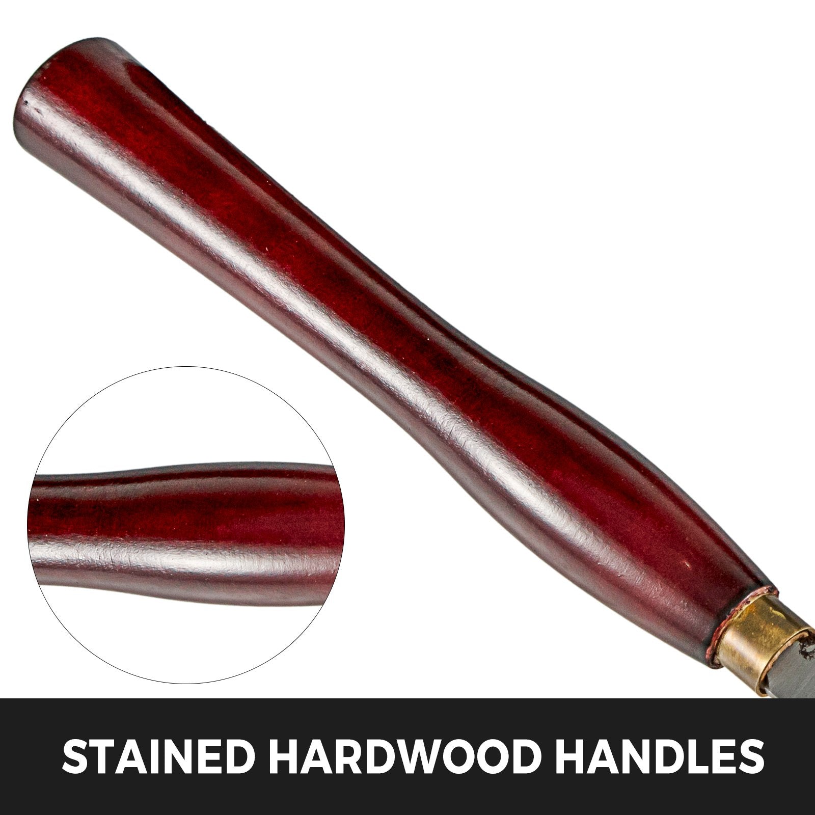 Woodworking Lathe Chisel Set 8 Piece Set Lathe Chisel HSS Steel Blades Wood Turning Tools Wooden Case for Storage for Wood Carving Root Carving Furniture Carving Lathes Red
