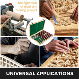 Building Toys: VEVOR Woodworking Lathe Chisel Set 8 Piece Set Lathe Chisel HSS Steel Blades Wood Turning Tools Wooden Case for Storage for Wood Carving Root Carving Furniture Carving Lathes Red