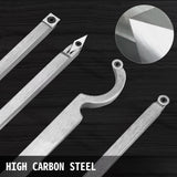 Putty Knives, Scrapers & Chisels: VEVOR Wood Turning Tools for Lathe 4 PCS Set, Carbide Lathe Tools with Diamond Shape, Round, Square Cutters, Turning Lathe Chisels with Comfortable Grip Handles Lathe Tools for Craft DIY Hobbyists
