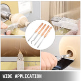 Putty Knives, Scrapers & Chisels: VEVOR Wood Turning Tools for Lathe 4 PCS Set, Carbide Lathe Tools with Diamond Shape, Round, Square Cutters, Turning Lathe Chisels with Comfortable Grip Handles Lathe Tools for Craft DIY Hobbyists