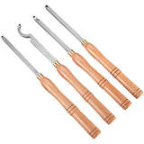 Putty Knives, Scrapers & Chisels: VEVOR Wood Turning Tools for Lathe 4 PCS Set, Carbide Lathe Tools with Diamond Shape, Round, Square Cutters, Turning Lathe Chisels with Comfortable Grip Handles Lathe Tools for Craft DIY Hobbyists