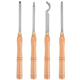 Putty Knives, Scrapers & Chisels: VEVOR Wood Turning Tools for Lathe 4 PCS Set, Carbide Lathe Tools with Diamond Shape, Round, Square Cutters, Turning Lathe Chisels with Comfortable Grip Handles Lathe Tools for Craft DIY Hobbyists