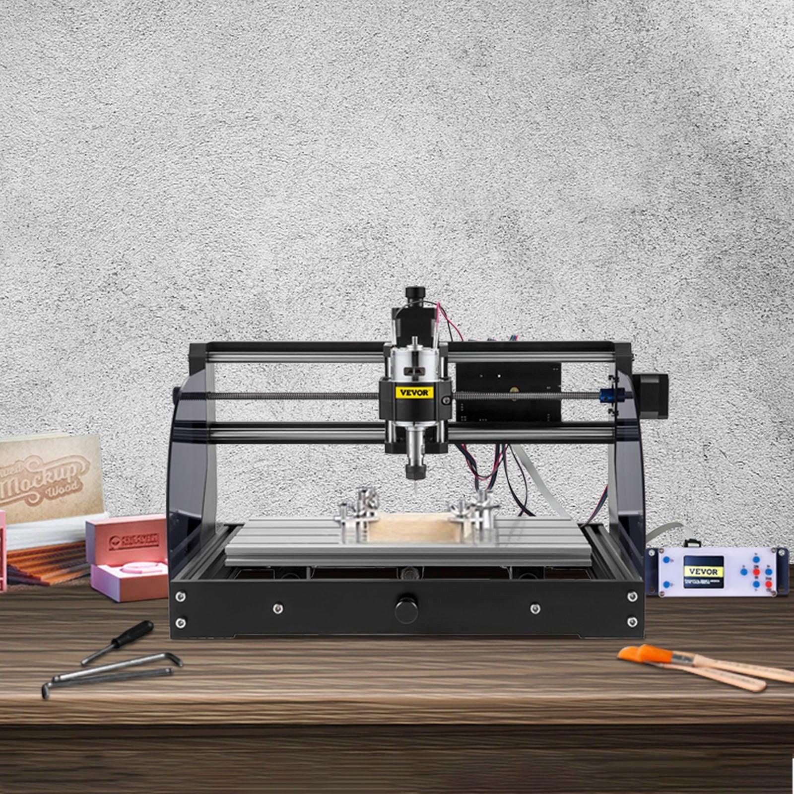 Hand Tools: VEVOR Cnc 3018 Pro 10000RPM Cnc 3018 300×180×45mm Cnc Machine GRBL Control Mini Laser Engraver with Offline Controller 3 Axis laser engraving machine for Carving Milling Plastic Acrylic PVC