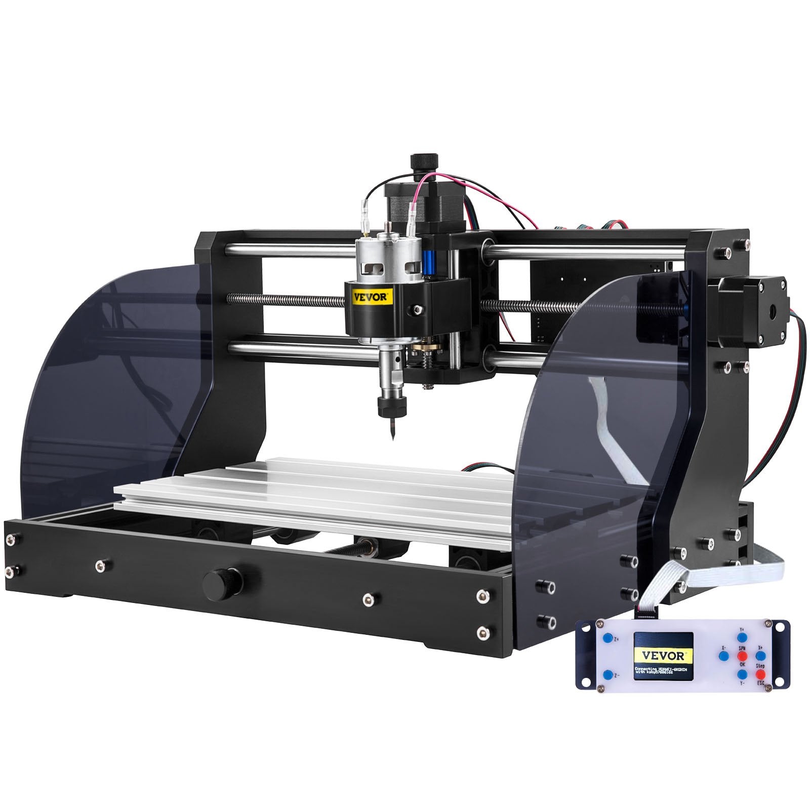Hand Tools: VEVOR Cnc 3018 Pro 10000RPM Cnc 3018 300×180×45mm Cnc Machine GRBL Control Mini Laser Engraver with Offline Controller 3 Axis laser engraving machine for Carving Milling Plastic Acrylic PVC