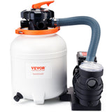 Fountain & Ponds Accessories: VEVOR Sand Filter Above Ground with 285W Pool Pump 10,000 L/H Flow 6-Way Valve