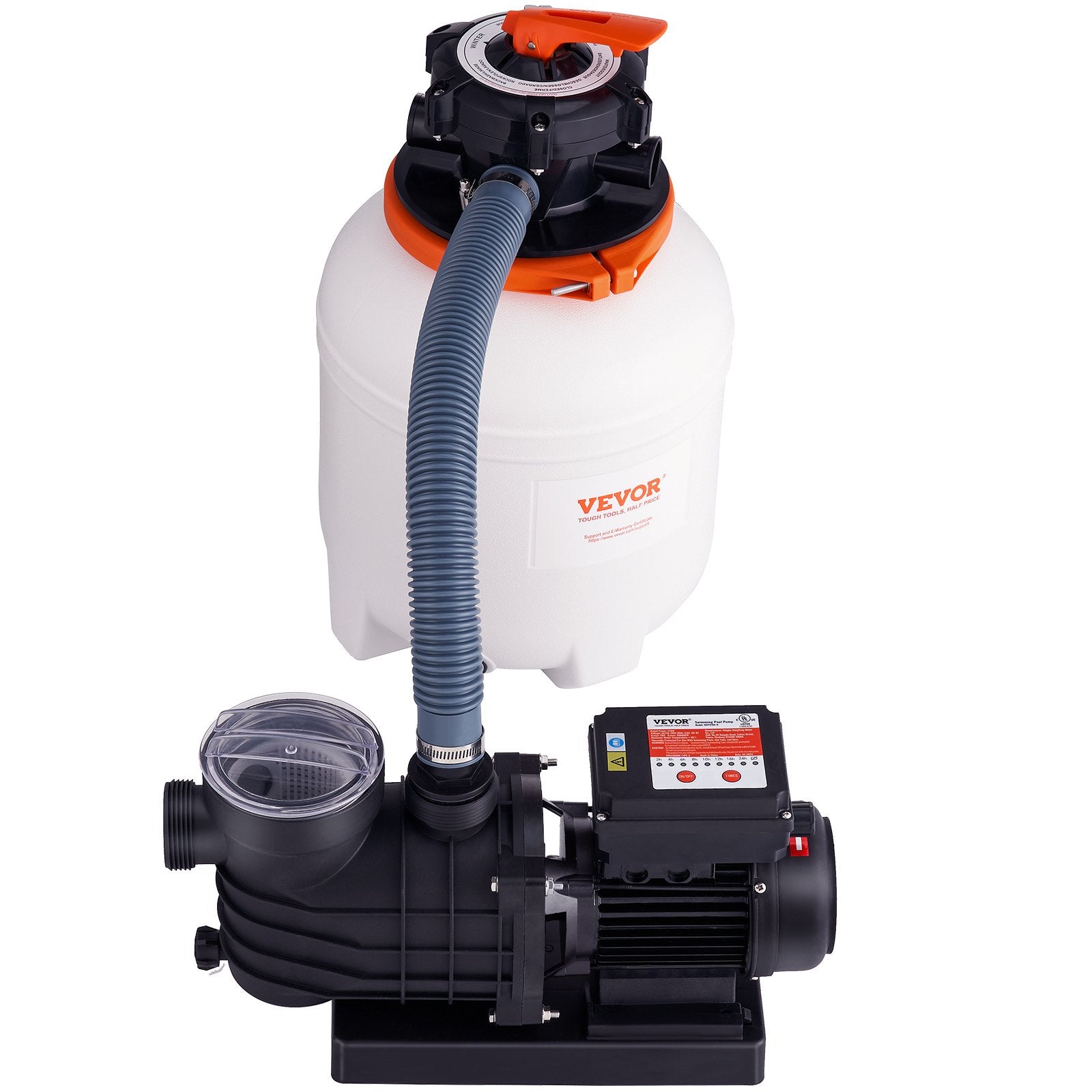 Fountain & Ponds Accessories: VEVOR Sand Filter Above Ground with 285W Pool Pump 10,000 L/H Flow 6-Way Valve