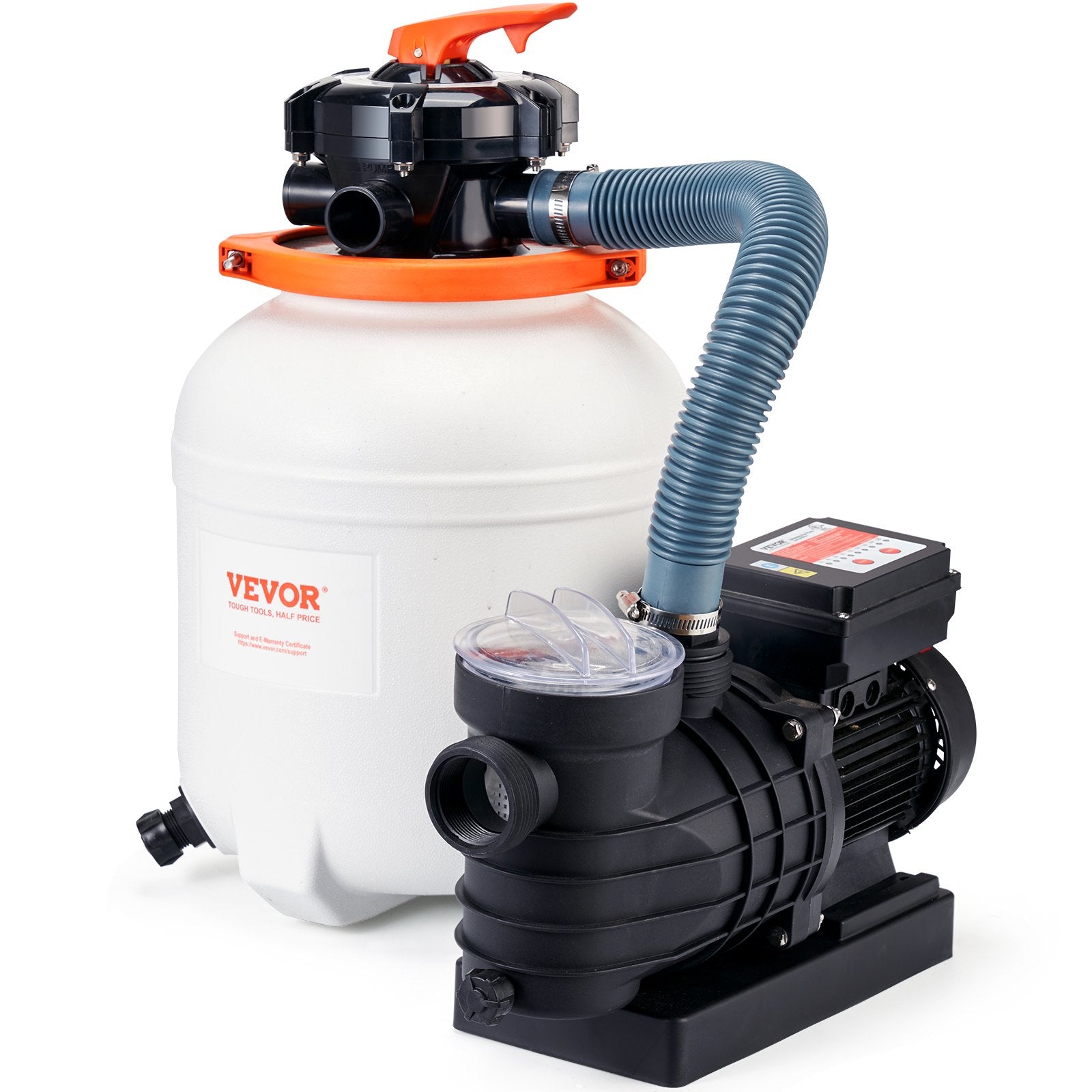 Fountain & Ponds Accessories: VEVOR Sand Filter Above Ground with 285W Pool Pump 10,000 L/H Flow 6-Way Valve
