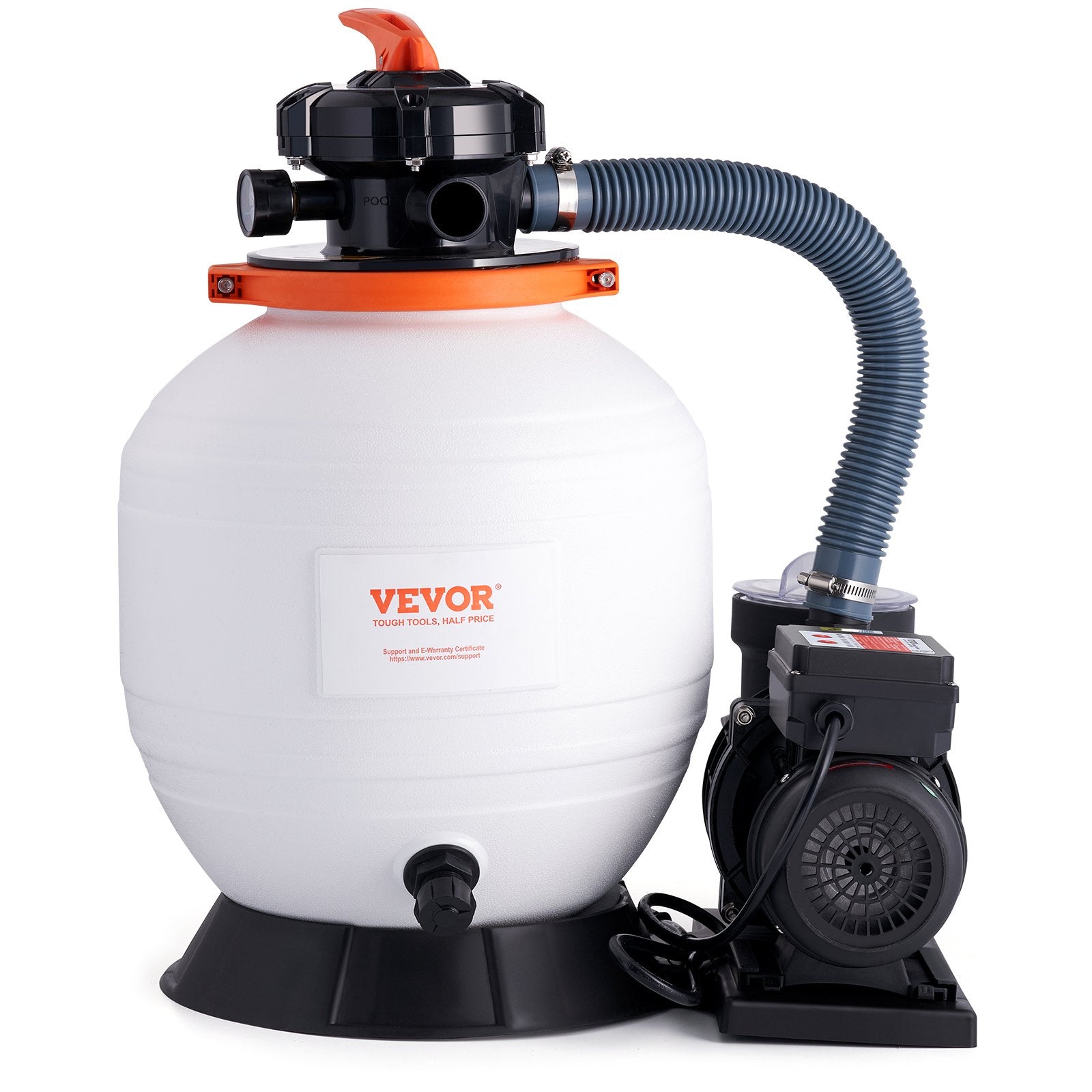 Fountain & Ponds Accessories: VEVOR Sand Filter Above Ground with 450W Pool Pump 13,000 L/H Flow 6-Way Valve