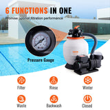 Fountain & Ponds Accessories: VEVOR Sand Filter Above Ground with 450W Pool Pump 13,000 L/H Flow 6-Way Valve
