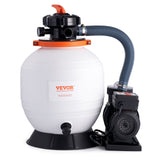 Fountain & Ponds Accessories: VEVOR Sand Filter Above Ground with 450W Pool Pump 13,000 L/H Flow 6-Way Valve