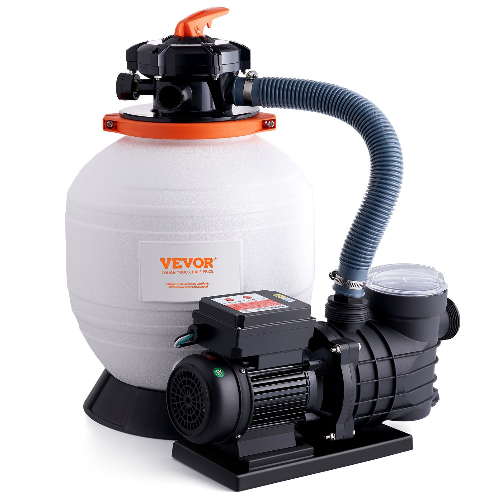 Fountain & Ponds Accessories: VEVOR Sand Filter Above Ground with 450W Pool Pump 13,000 L/H Flow 6-Way Valve