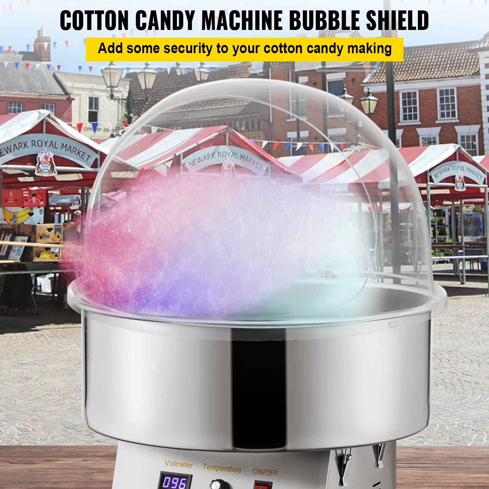 Tape & Dispensers: VEVOR Candy Machine Bubble Shield 20.5 Inch Clear Plastic Cotton Candy Cover for Commercial Candy Maker Machine