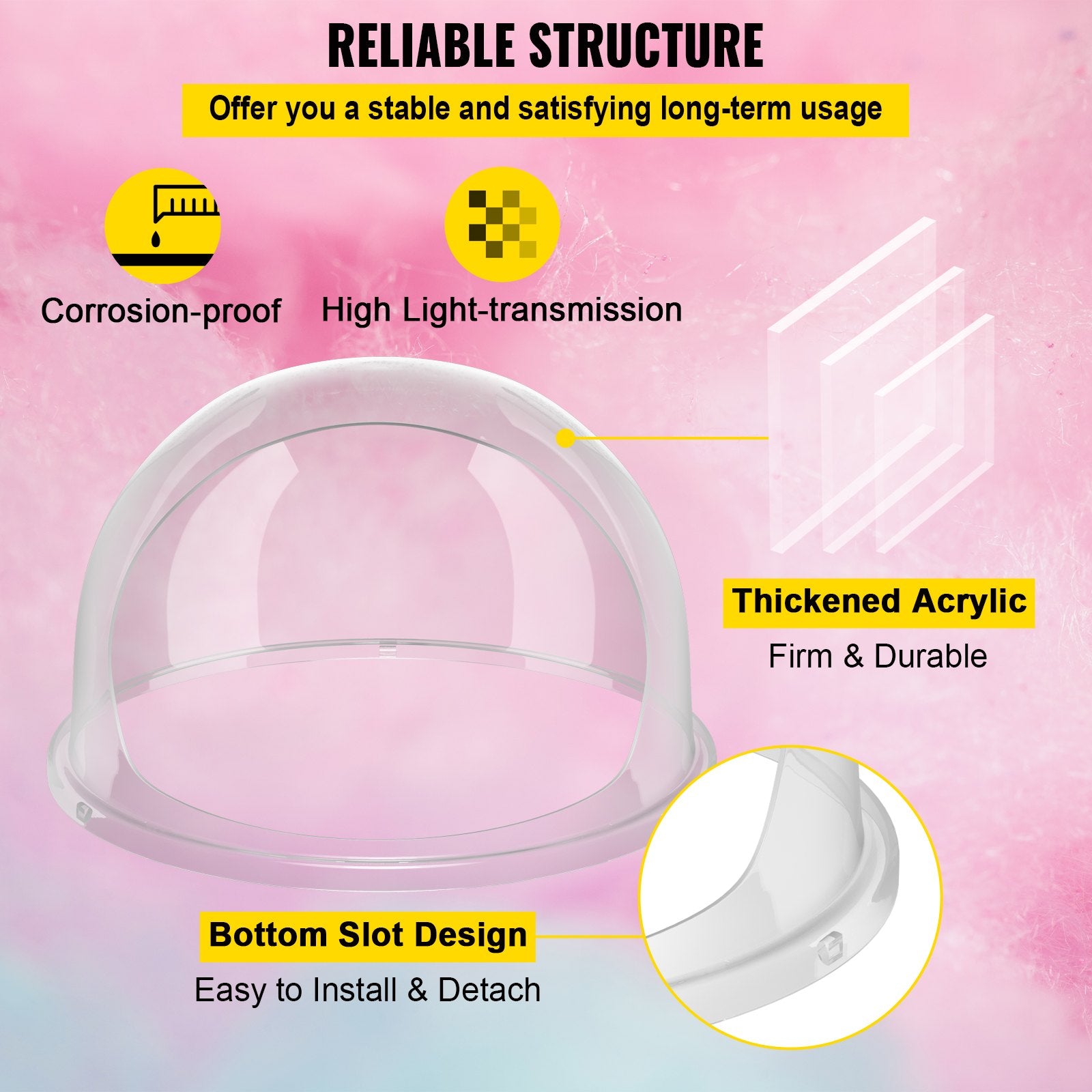 Tape & Dispensers: VEVOR Candy Machine Bubble Shield 20.5 Inch Clear Plastic Cotton Candy Cover for Commercial Candy Maker Machine