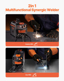 Automotive Repair & Speciality Tools: VEVOR MIG Welder, 130A Synergic Mig Welding Machine, 2-in-1 Gas MIG/Gasless Flux Core MIG Multi-Process Welder Machine, Portable Mig Welder with IGBT Inverter Technology & Digital Display Screen