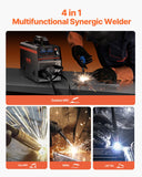 Welding Guns & Plasma Cutters: VEVOR MIG Welder, 160A Synergic Mig Welding Machine, 4-in-1 Gas MIG/Flux Core MIG/Stick/Lift TIG Multi-Process Welder Machine with IGBT Inverter Technology and LCD Screen Display