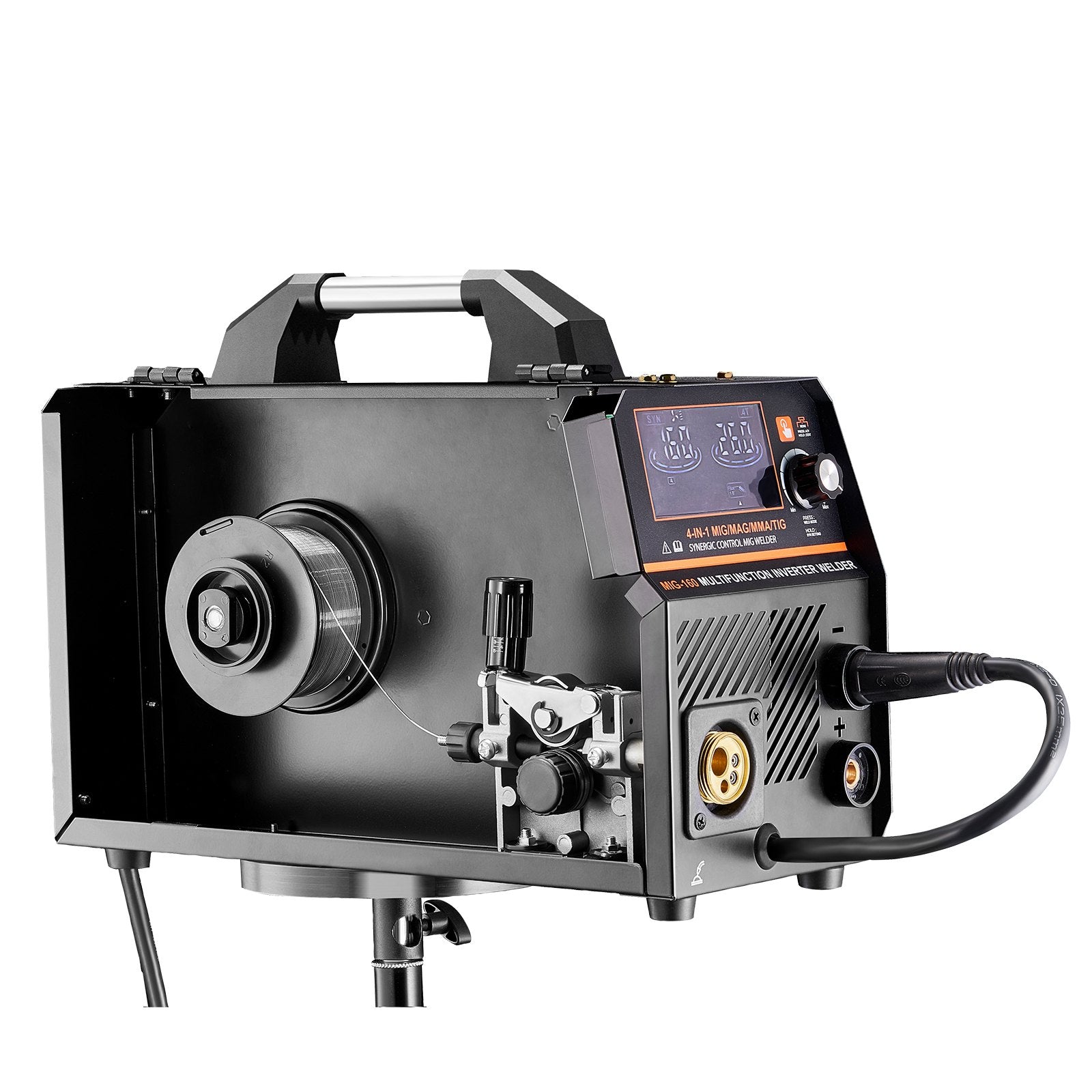 Welding Guns & Plasma Cutters: VEVOR MIG Welder, 160A Synergic Mig Welding Machine, 4-in-1 Gas MIG/Flux Core MIG/Stick/Lift TIG Multi-Process Welder Machine with IGBT Inverter Technology and LCD Screen Display