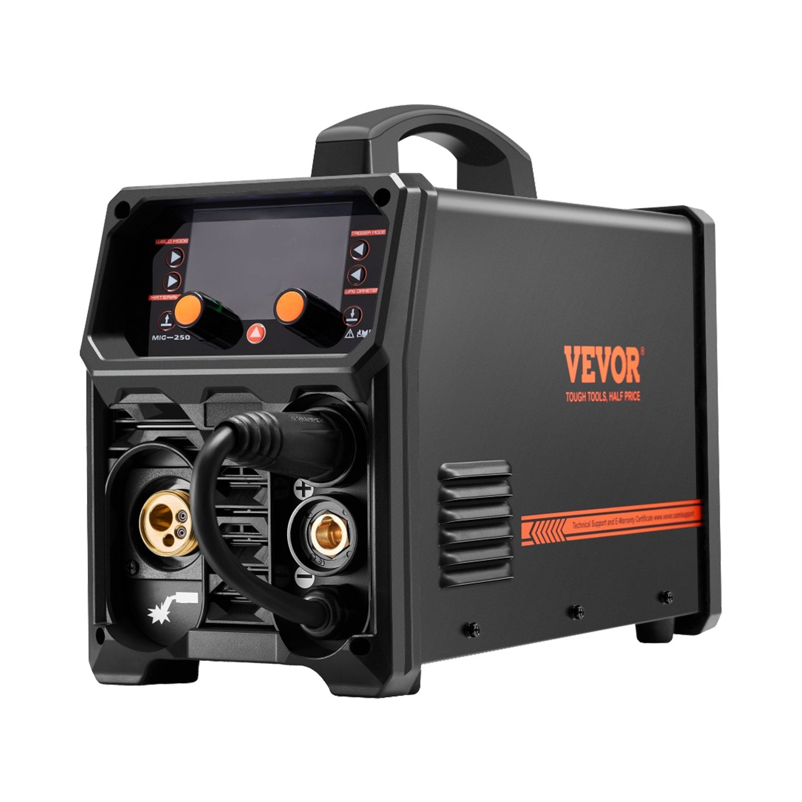 Wedding Favours: VEVOR Pro MIG Welder, 250Amp Pluse Mig Welding Machine, 5-in-1 Synergic Welder Machine MIG Pluse/Gas MIG/Flux Core MIG/Stick/Lift TIG with IGBT Inverter Technology and LCD Screen Display