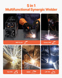 Wedding Favours: VEVOR Pro MIG Welder, 250Amp Pluse Mig Welding Machine, 5-in-1 Synergic Welder Machine MIG Pluse/Gas MIG/Flux Core MIG/Stick/Lift TIG with IGBT Inverter Technology and LCD Screen Display