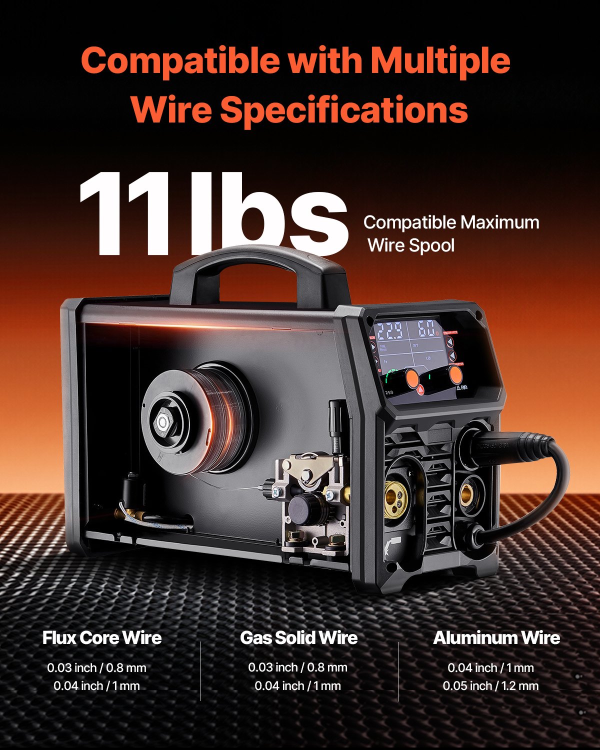 Wedding Favours: VEVOR Pro MIG Welder, 250Amp Pluse Mig Welding Machine, 5-in-1 Synergic Welder Machine MIG Pluse/Gas MIG/Flux Core MIG/Stick/Lift TIG with IGBT Inverter Technology and LCD Screen Display