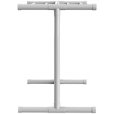Towel Racks & Holders: VEVOR Pool Towel Rack, 5 Bar, White, Freestanding Outdoor PVC T-Shape Poolside Storage Organizer, Include 8 Towel Clips, Mesh Bag, Hook, Also Stores Floats and Paddles, for Beach, Swimming Pool, Home