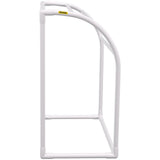 Towel Racks & Holders: VEVOR Pool Towel Rack, 5 Bar, Milky, Freestanding Outdoor PVC Curved Poolside Storage Organizer, Include 8 Towel Clips, Mesh Bag, Hook, Also Stores Floats and Paddles, for Beach, Swimming Pool, Home