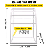 Towel Racks & Holders: VEVOR Outdoor Towel Rack Pool Towel Rack 7 Bar Curved White Freestanding Patio