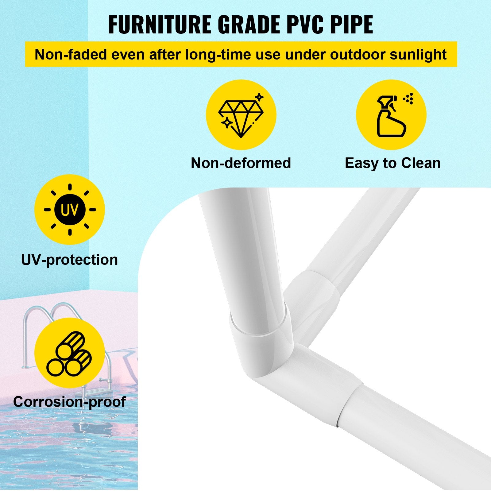 Towel Racks & Holders: VEVOR Outdoor Towel Rack Pool Towel Rack 7 Bar Curved White Freestanding Patio