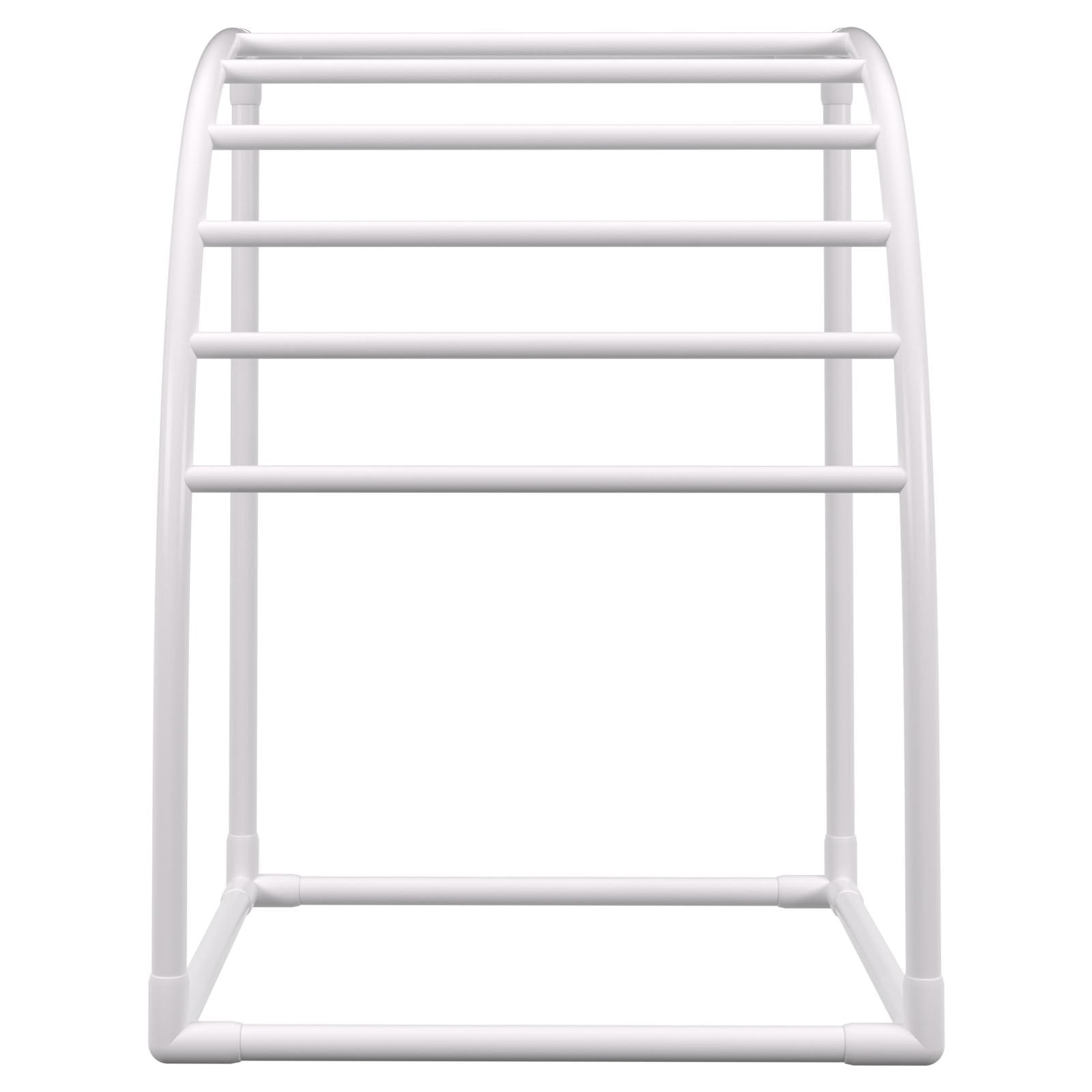 Towel Racks & Holders: VEVOR Outdoor Towel Rack Pool Towel Rack 7 Bar Curved White Freestanding Patio