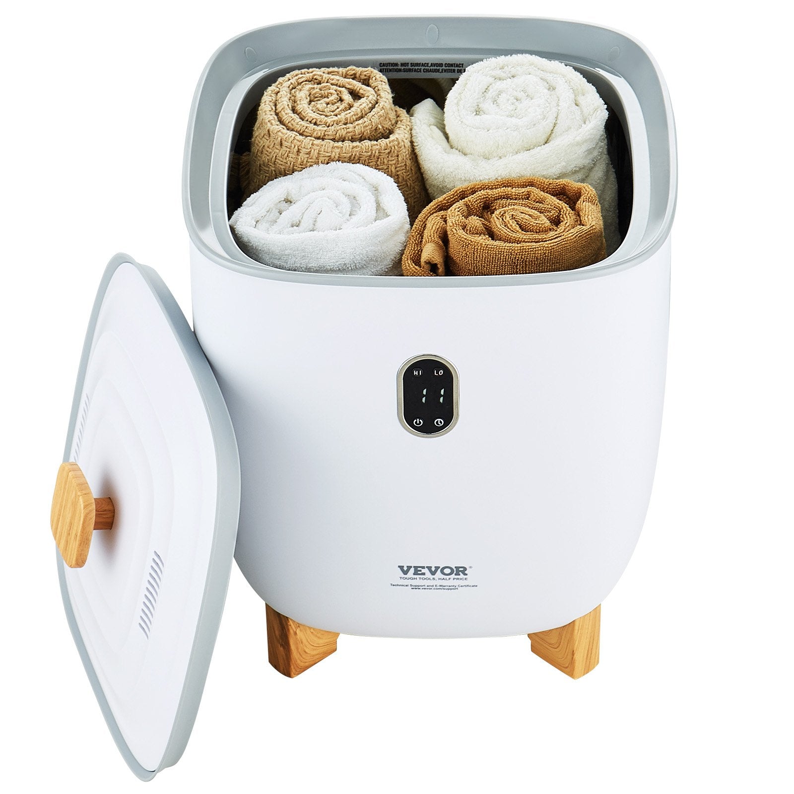 Fountain & Ponds Accessories: VEVOR 25L Towel Warmer Bucket with LED Screen Bottom Heating Columns Timer White