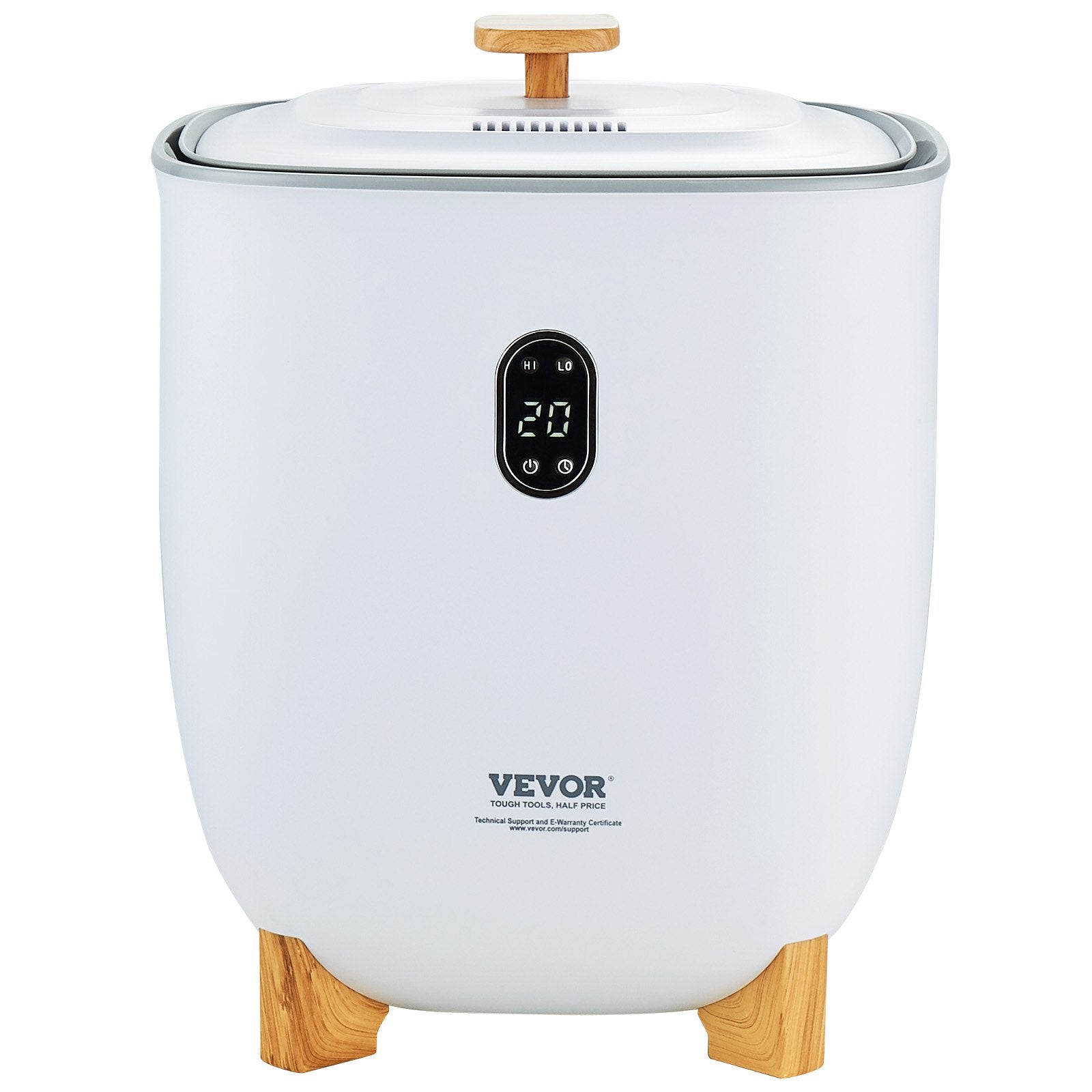 Fountain & Ponds Accessories: VEVOR 25L Towel Warmer Bucket with LED Screen Bottom Heating Columns Timer White
