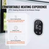 Fountain & Ponds Accessories: VEVOR 35L Large Towel Warmer Bucket with LED Screen Drying Fuction & Timer White